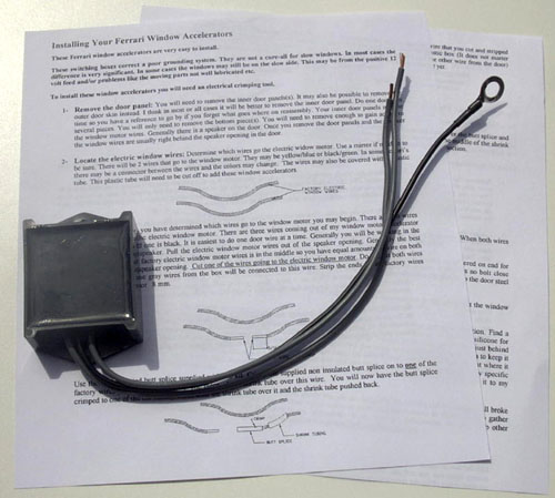 Birdman's Ferrari Parts: Window Accelerators